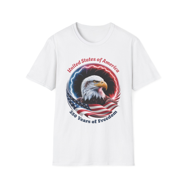 9152656893925686195_2048.webp Eagle American Flag T-Shirt — "United States of America 250 Years of Freedom" Patriotic Tee
