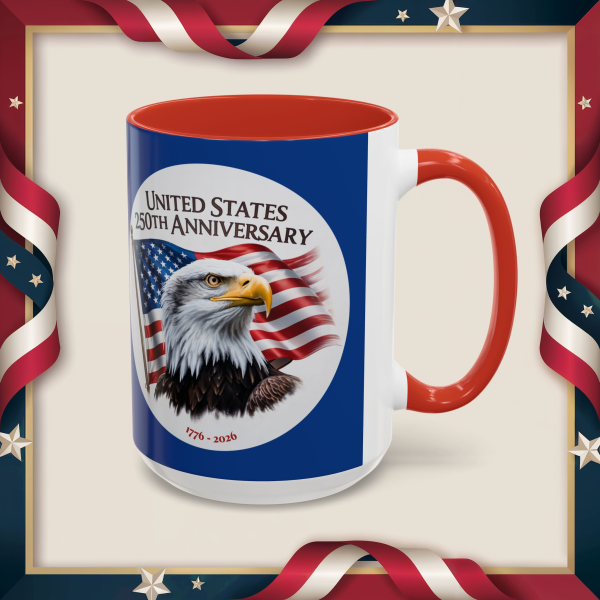 8766189761039177417_2048_custom.webp United States 250th Anniversary Coffee Accent Mug - Celebratory Eagle Design