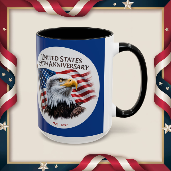 9549805574365147509_2048_custom.webp United States 250th Anniversary Coffee Accent Mug - Celebratory Eagle Design