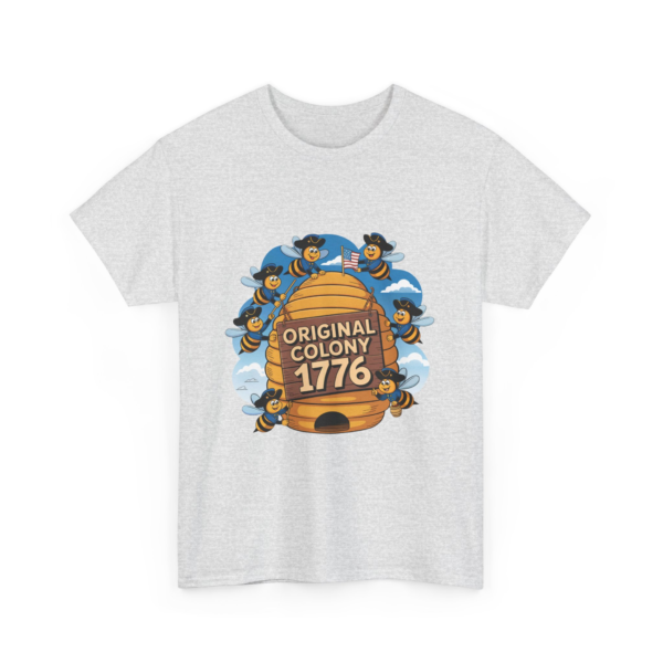 Bee-themed Unisex Heavy Cotton Tee - Original Colony 1776