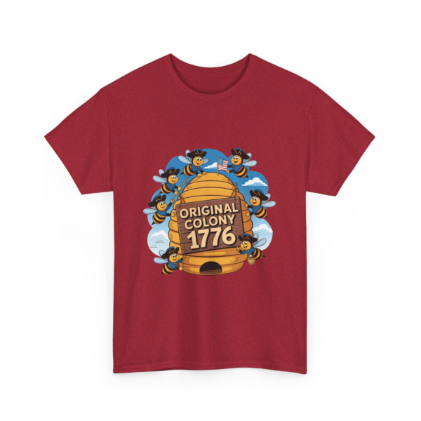 Bee-themed Unisex Heavy Cotton Tee - Original Colony 1776