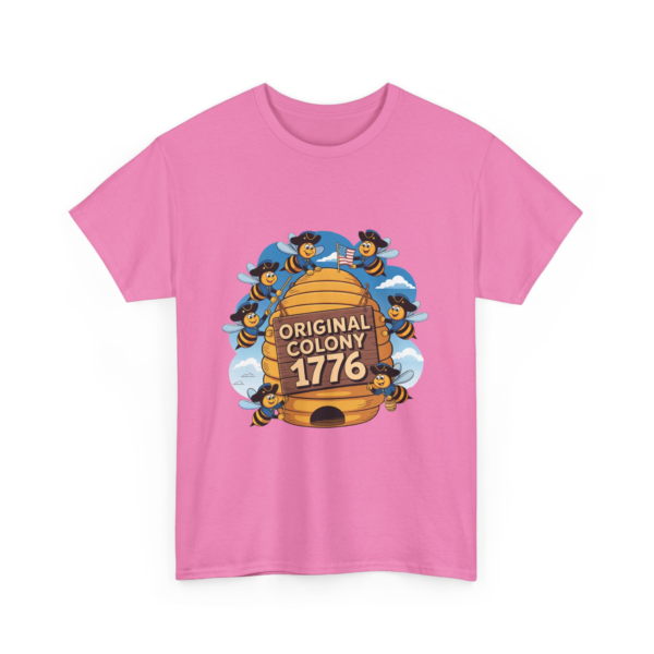 Bee-themed Unisex Heavy Cotton Tee - Original Colony 1776