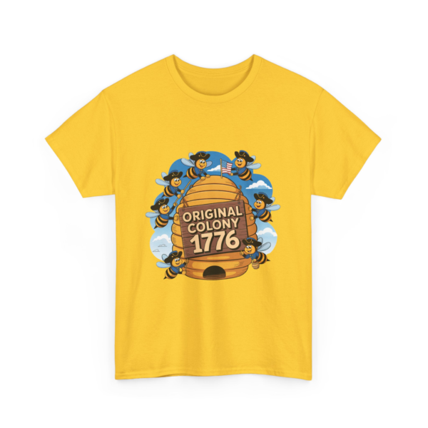 Bee-themed Unisex Heavy Cotton Tee - Original Colony 1776