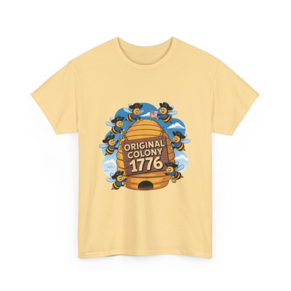 Bee-themed Unisex Heavy Cotton Tee - Original Colony 1776