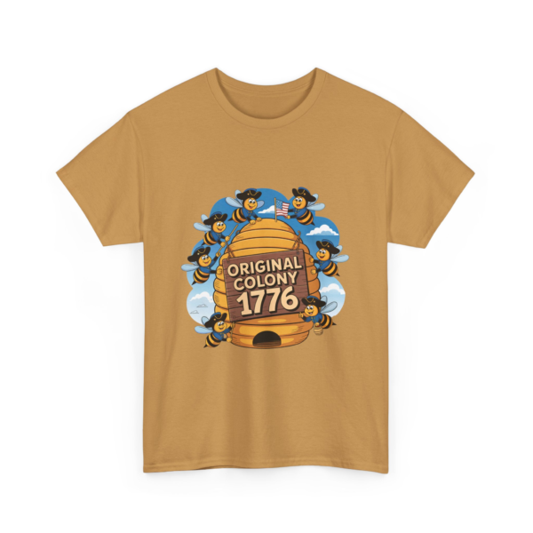 Bee-themed Unisex Heavy Cotton Tee - Original Colony 1776
