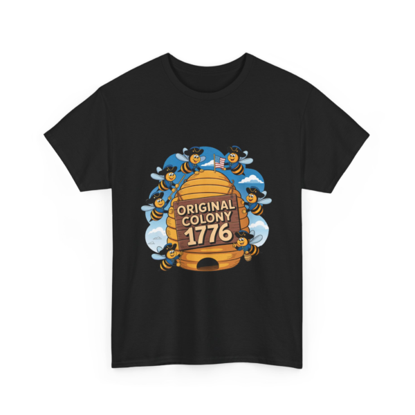 Bee-themed Unisex Heavy Cotton Tee - Original Colony 1776
