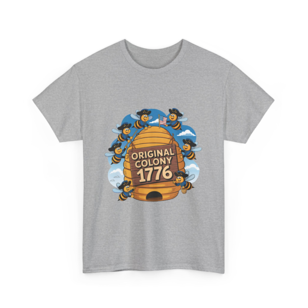 Bee-themed Unisex Heavy Cotton Tee - Original Colony 1776